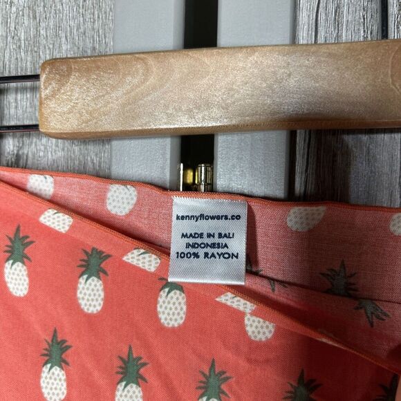 Kenny Floweres Beach Coverup Short Sarong Pineapple print - Picture 3 of 4
